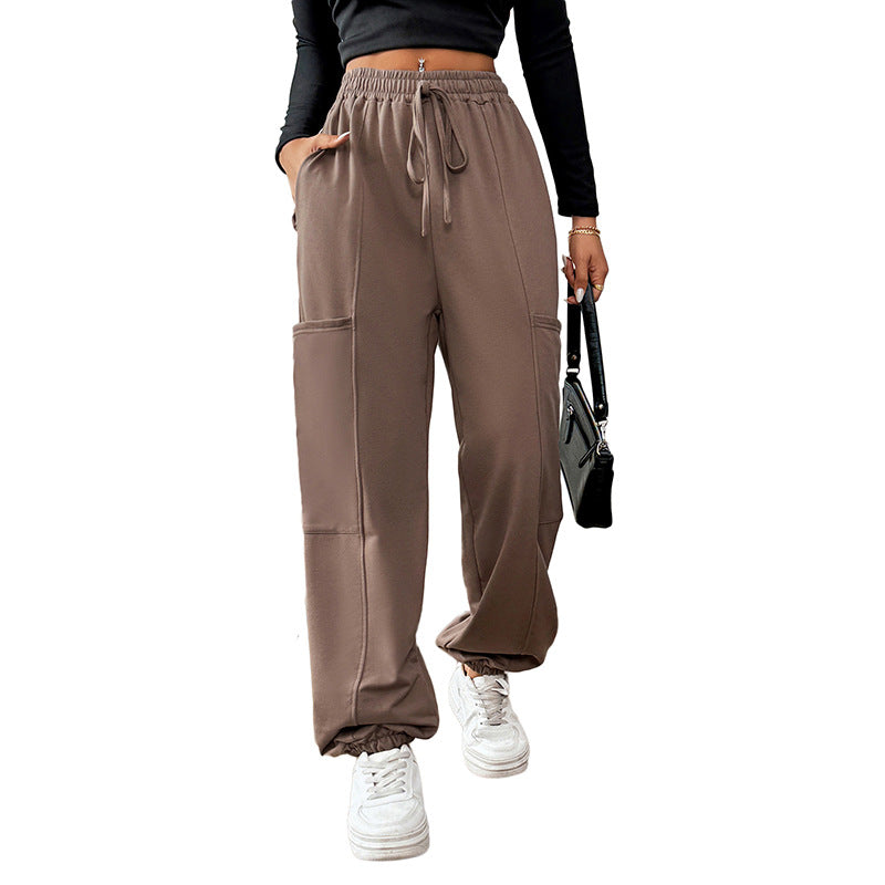Tied Joggers with Pockets - V.I.P Digital Presence