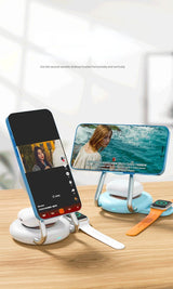 3 IN 1 Desk Magnet Stand 15W Fast Wireless Charger For Apple Watch iPhone 14 13 12 11 Pro Max 13 12 Mini Samsung S23 S22 Qi Base - V.I.P Digital Presence