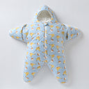 Saco de dormir para bebé, diseño de estrella de mar y cordero, con algodón grueso y cálido, acolchado antipatadas.