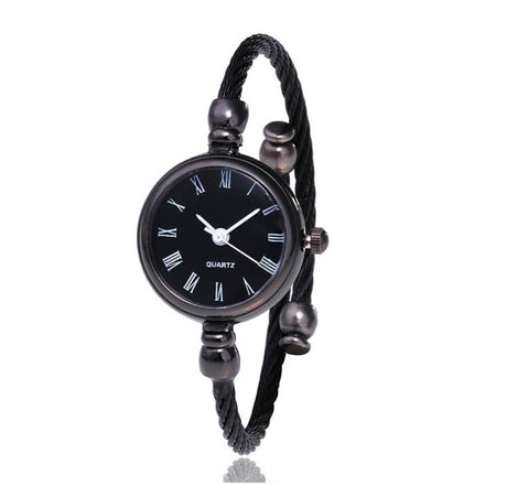 Women's Watches Bracelet Style Opening Simple Retro Art Fashion Watches Women's Fashion Quartz Watch Relogio Feminino（black belt） - V.I.P Digital Presence
