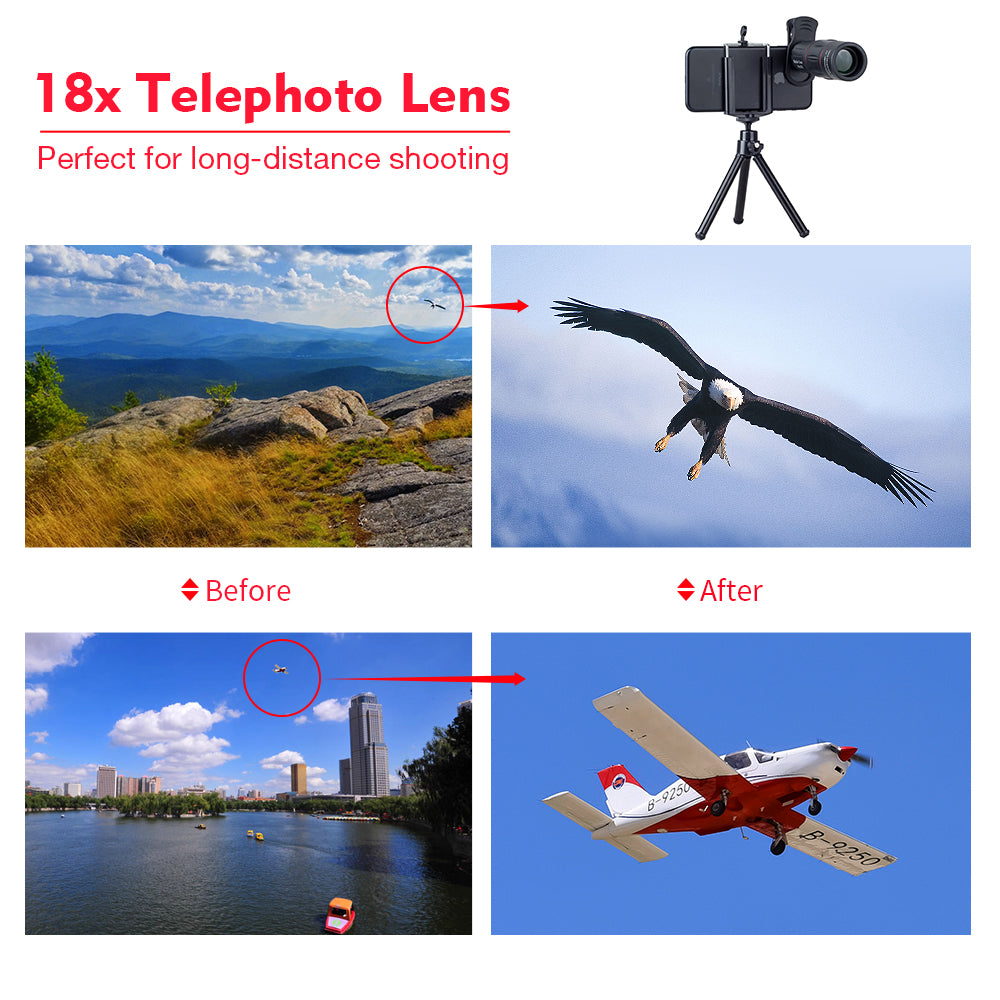 APEXEL 18X Telescope Zoom Mobile Phone Lens for iPhone Samsung Smartphones universal clip Telefon Camera Lens with tripod 18XTZJ - V.I.P Digital Presence