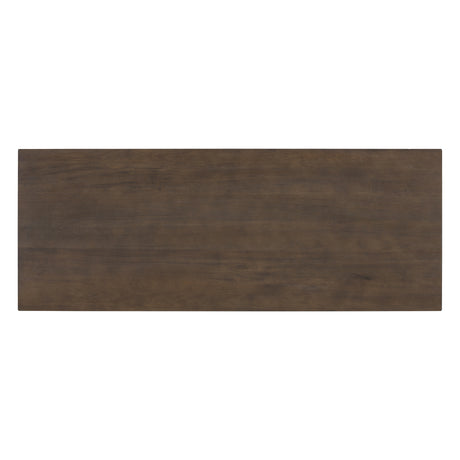 48-Inch Rustic Vintage Console Table --- Farmhouse Style Entryway Table with Open Shelf and Sturdy Construction (Walnut) - V.I.P Digital Presence