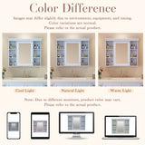 35'' x 28'' Blue Wall Mounted Bathroom Storage Cabinet with Mirror Door, Modern Bathroom Wall Cabinet with Mirror - V.I.P Digital Presence
