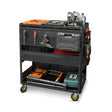3-Tier Adjustable Rolling Tool Cart | Garage & Workshop Organizer w/ Steel Pegboard - V.I.P Digital Presence