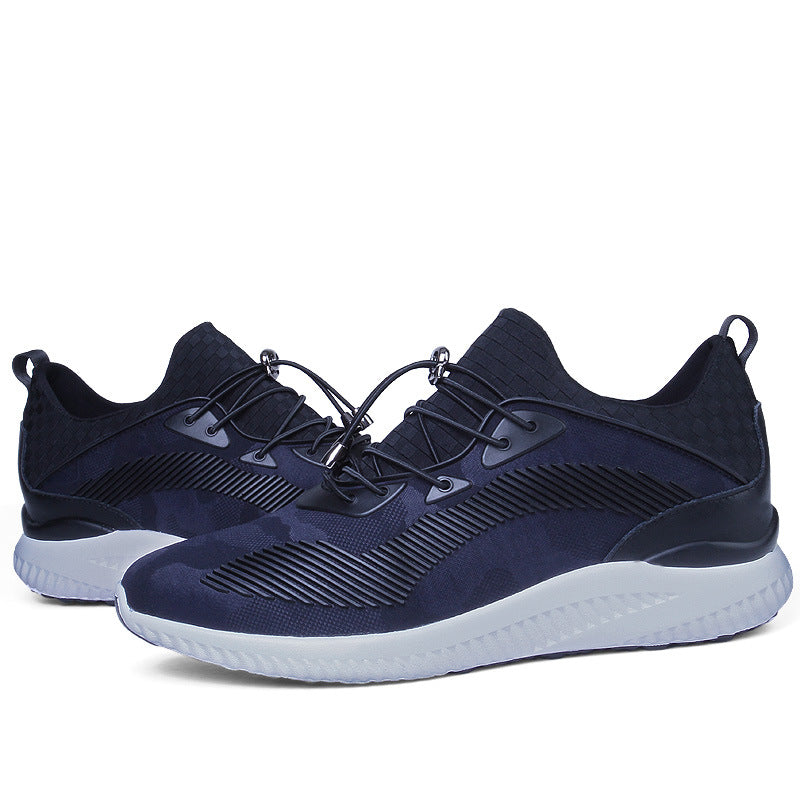 Internal height increasing men's shoes 8CM sports shoes with thick sole and no lace up invisible height increasing shoes - V.I.P Digital Presence