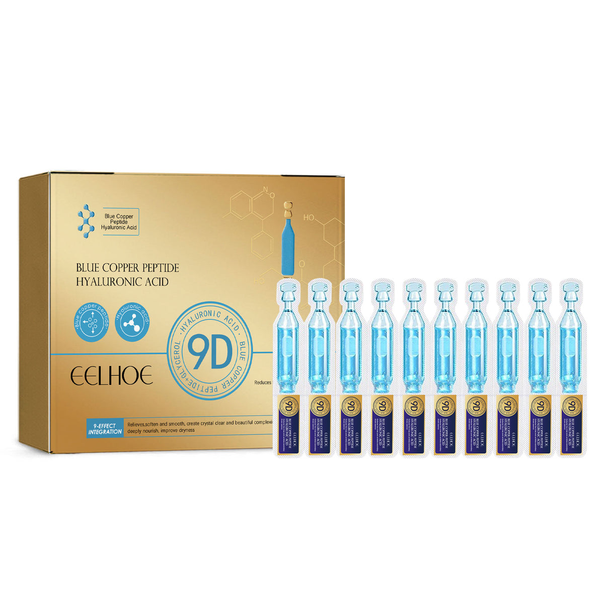 Blue Copper Peptide Hyaluronic Acid Essence Moisturizes Anti-Wrinkle, Even Skin Tone And Smooths Fine Lines And Tender Skin - V.I.P Digital Presence