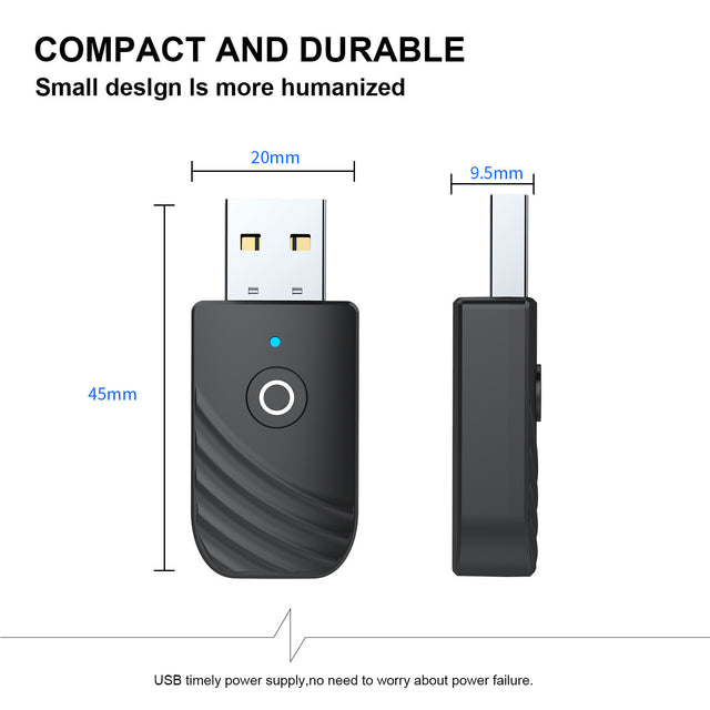 New 5.0 Bluetooth Audio Receiver Transmitter Three in One USB Adapter TV Computer Car SY319 - V.I.P Digital Presence