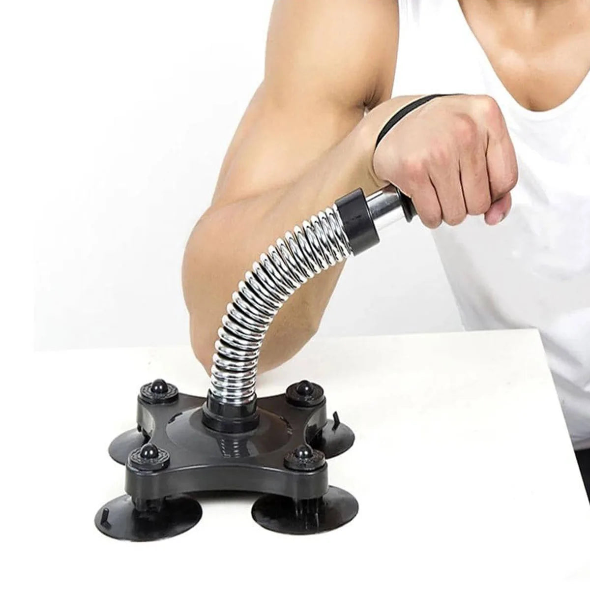 Portable Arm Wrestling Hand Grip Exerciser Wrist Muacle Power Strengthener For Gym Home Spring Forearm Workout Spring Equipments - V.I.P Digital Presence
