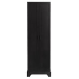 Storage Cabinet with Two Doors for Bathroom, Office, Adjustable Shelf, MDF Board, Black - V.I.P Digital Presence