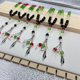 33 prayer beads in Palestinian flag colored crystal glass - V.I.P Digital Presence