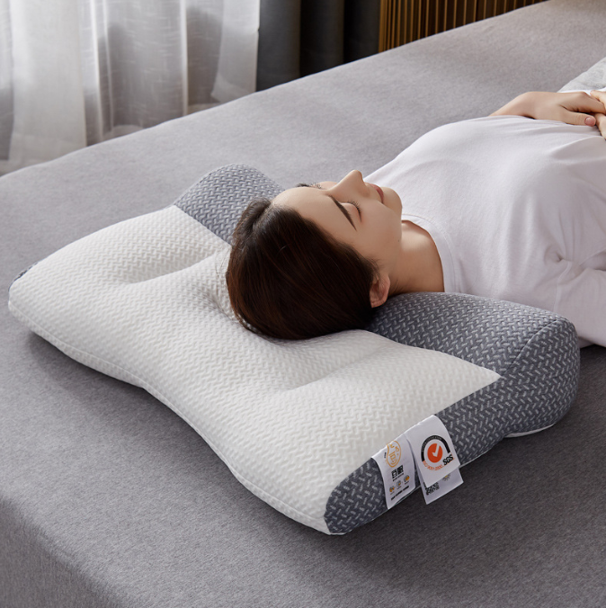 Almohada de fibra de soja japonesa con tracción inversa para reparación de vértebras cervicales, almohada con núcleo de almohada y protección para el cuello.