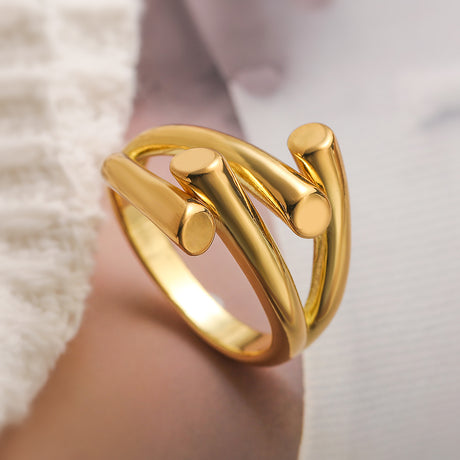 Simple and personalized smooth irregular geometric ring for women niche and versatile ring - V.I.P Digital Presence