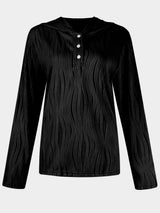 Textured Long Sleeve Hoodie - V.I.P Digital Presence
