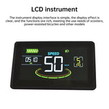 Waterproof color LCD meter H6C for e-bikes, SM/weatherproof connector, smart e-bike screen with USB. - V.I.P Digital Presence