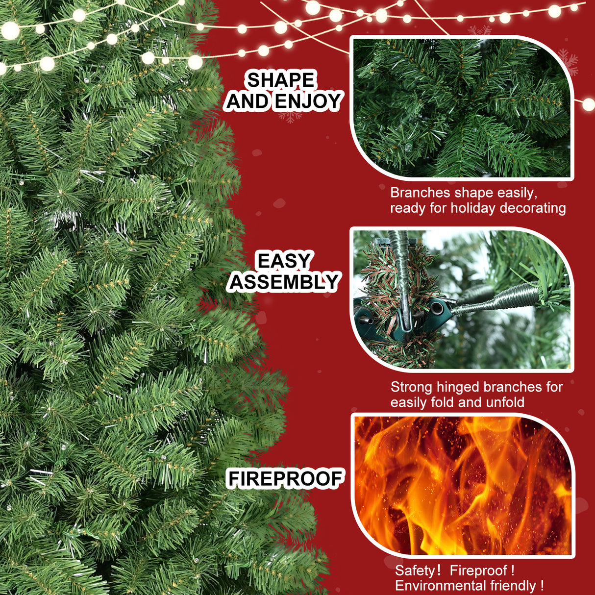 5FT PVC Green Memory Wire Christmas tree - V.I.P Digital Presence