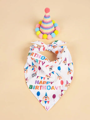 Dog Happy Birthday Decoration Dog Costume Hats Bowknot Bandana Neckerchief Bibs Banners Party Cat Dog Pets Accessories Perros - V.I.P Digital Presence