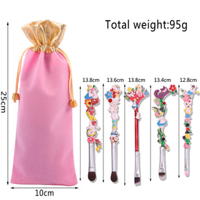 5 pcs Alice Makeup Brushes Design Horsehair Contouring Eyeshadow Brush Eyebrow Brush Lip Brush Beauty Tool - V.I.P Digital Presence