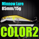 Señuelo de pesca AFISHLURE Wobblers Trucha 85 mm/15 g Minnow Cebos duros Iscas Artificial Pesca Leurre