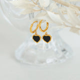 18K Gold-Plated Heart Drop Earrings - V.I.P Digital Presence