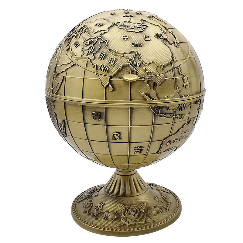 Antique style personalized ashtray with lid anti fly ash household large classical craft gift - V.I.P Digital Presence