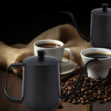 Household coffee hand brewing pot with narrow mouth and long mouth coffee pot with lid - V.I.P Digital Presence