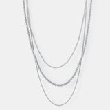 Fashionable Cuban titanium steel necklace hip-hop style multi-layer layered women's collarbone chain - V.I.P Digital Presence