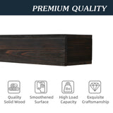 72" Rustic Wood Fireplace Mantel,Wall-Mounted & Floating Shelf for Home Decor Espresso