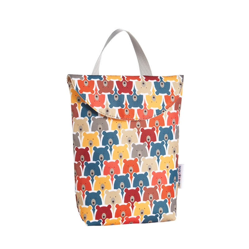 Bolsas de pañales multifuncionales para bebé, reutilizables, a la moda, impermeables, organizador de pañales, portátil, de gran capacidad, para momia