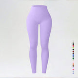 Threaded autumn and winter yoga pants seamless fitness pants high waisted sports yoga clothes leggings - V.I.P Digital Presence