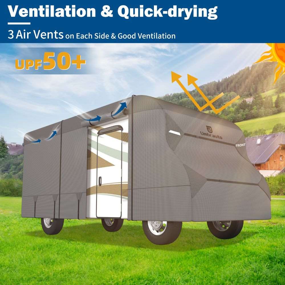 Umbrauto RV Cover Class C Upgraded 7 Layers Anti-UV Top Panel Motorhome Cover，Gray - V.I.P Digital Presence