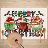 Cake linen placemat Christmas kitchen restaurant decoration insulation mat printed snowman table mat - V.I.P Digital Presence