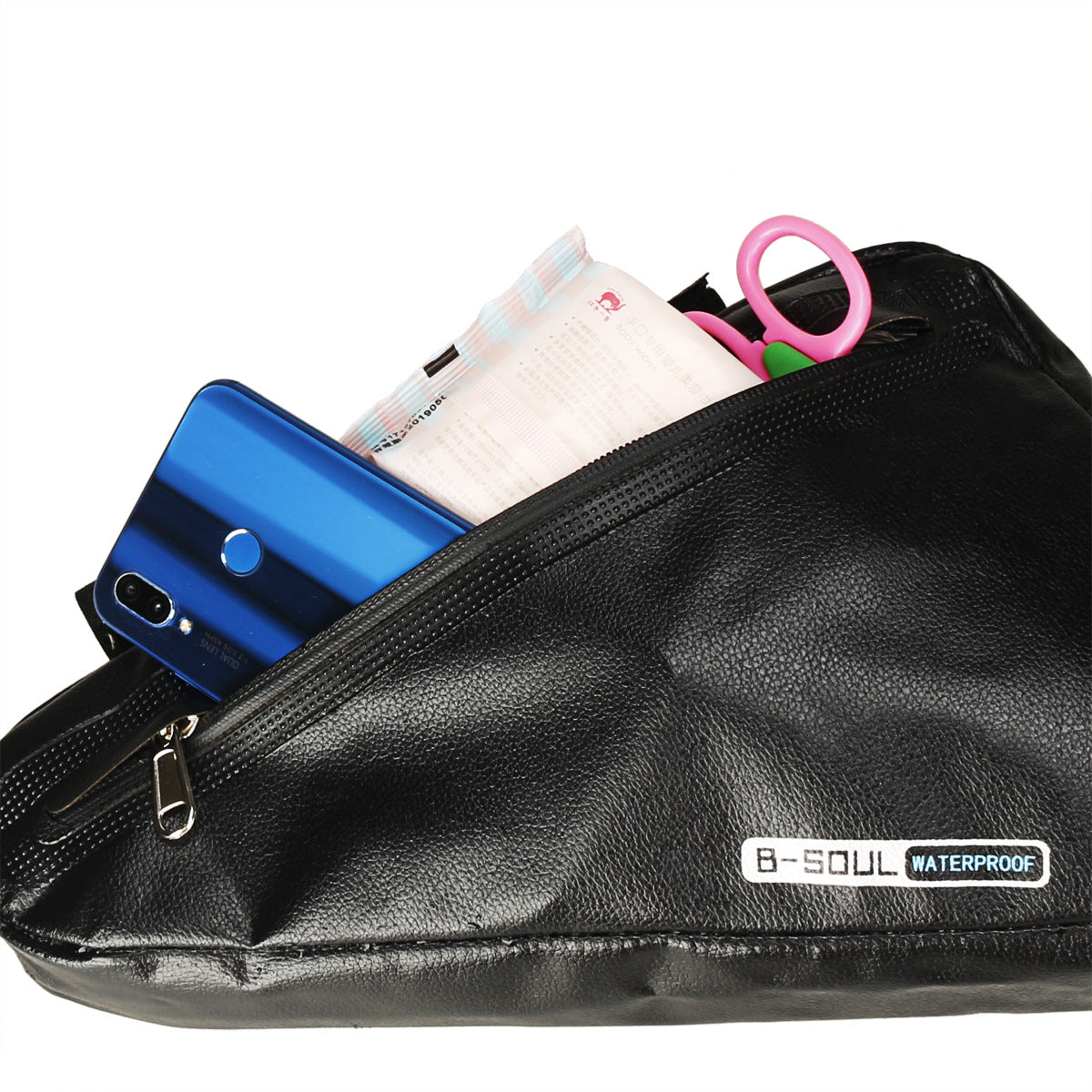 Bolsa para bicicleta B-SOUL, bolsa triangular de gran capacidad, bolsa para viga delantera, bolsa impermeable para tubo superior de sillín, bolsa para bicicleta de montaña y carretera 