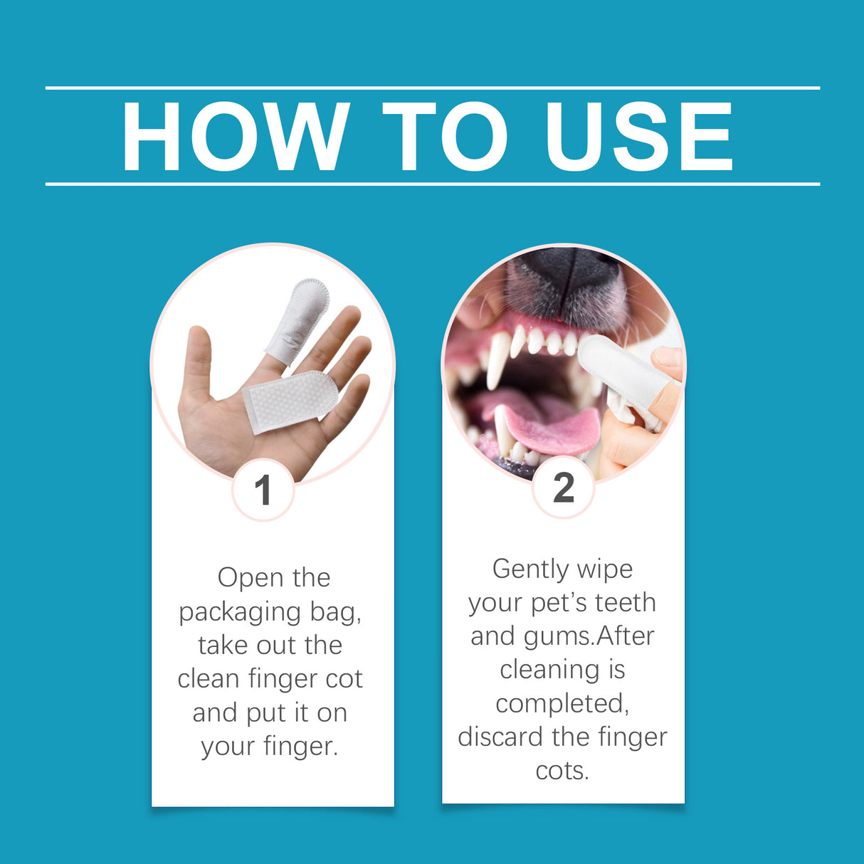 Cat And Dog Tooth Wipes, Pet Tooth Cleaning Tartar Clean Repair Fresh Care Fingercover - V.I.P Digital Presence