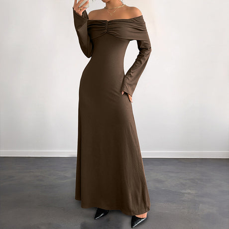 One-Shoulder Fitted Long Dress for Women - V.I.P Digital Presence