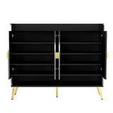 U-Can shoe cabinet with door, 11 layers with adjustable shelves, modern wooden shoe cabinet (PVC surface) - V.I.P Digital Presence