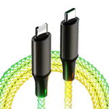 Data cable car luminous breathing gradient PD60W 27W super fast charging suitable for Apple Android Type - V.I.P Digital Presence