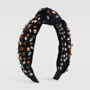 Exaggerated Fashion Hair Bands Female Corduroy Temperament Sweet Hair Ornaments Wide Side Knotted With Diamonds Headband - V.I.P Digital Presence