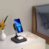 3-in-1 magnetic wireless charger holder with cooling fan suitable for wireless charging of iPhone earphones and watches - V.I.P Digital Presence