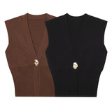 Elegant Casual Commuting Vest V-neck Tank Top for Women withDesign Sense - V.I.P Digital Presence