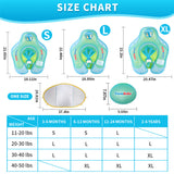 Swimbobo Baby Swimming Ring Lying Ring Children's Swimming Ring Underarm Ring Sunscreen Shade Blue Float - V.I.P Digital Presence