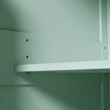Kitchen trolley, cabinet door internal storage rack with storage cabinet and 3 dining room drawers, mint green - V.I.P Digital Presence
