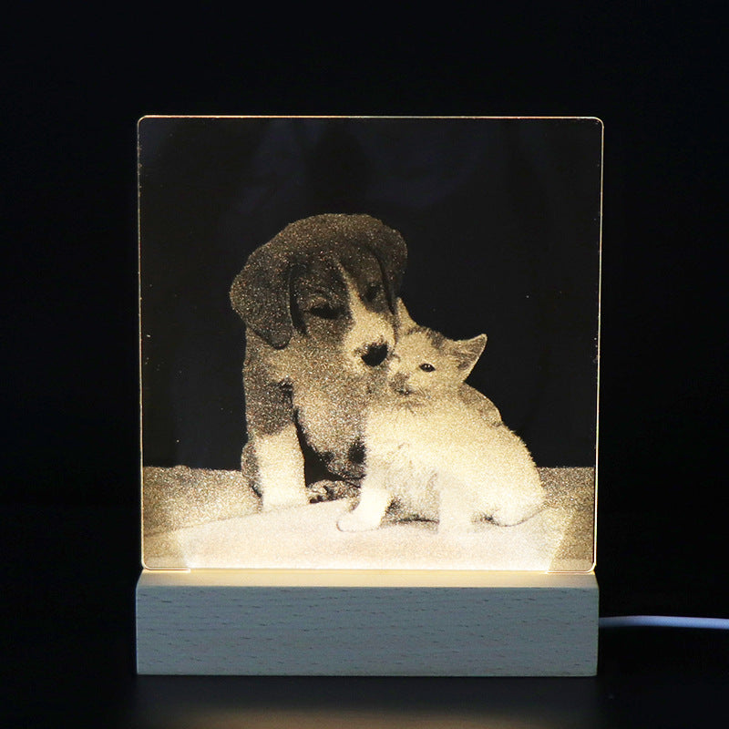 3D Image Internal Carving Laser Acrylic Bedhead Nightlight Plug in - V.I.P Digital Presence