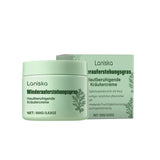Crema calmante a base de hierbas que alivia y nutre la piel irritada con una crema de tratamiento corporal.