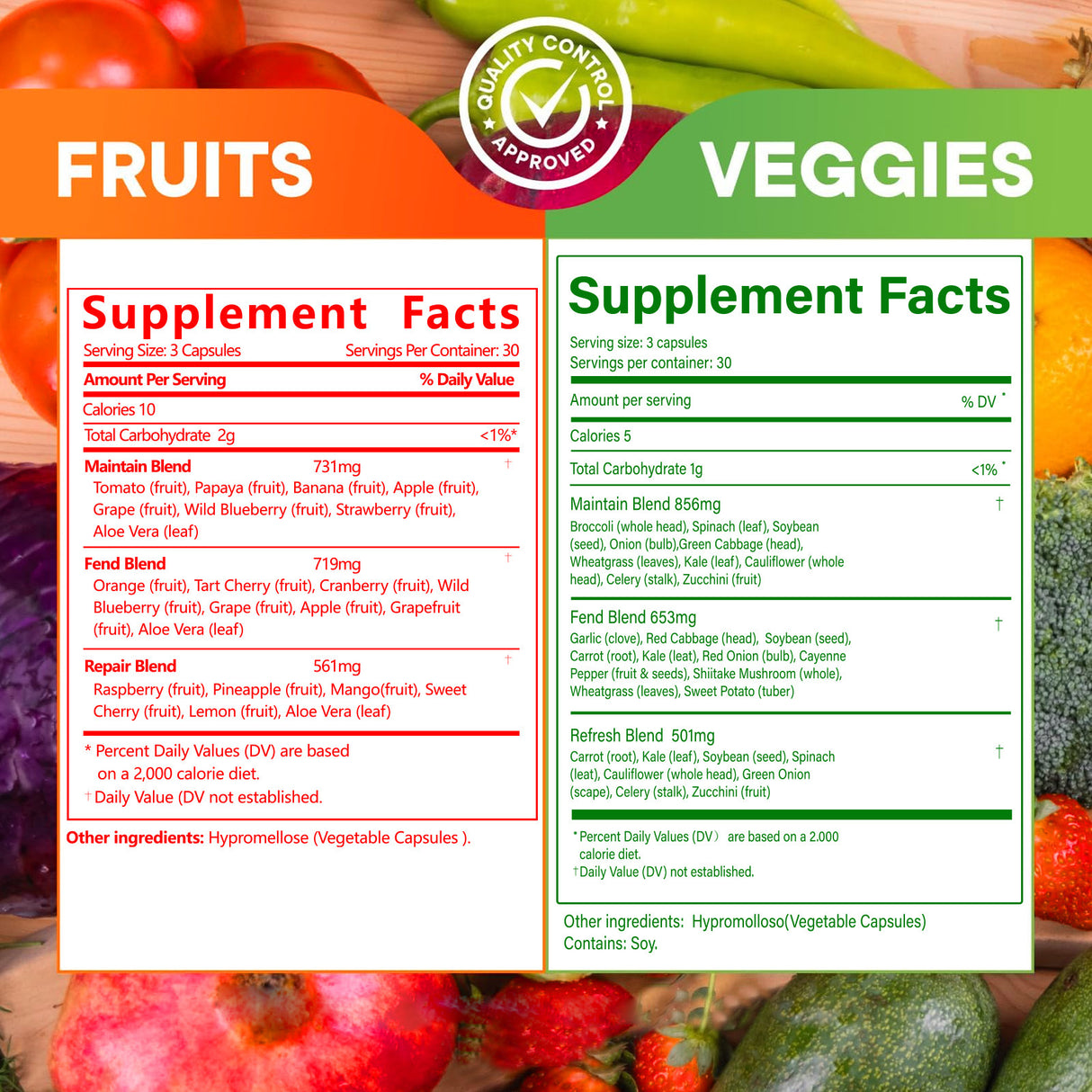 Fruits and Vegetables capsules - V.I.P Digital Presence
