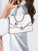 Chain PU Leather Detachable Shoulder Strap Handbag - V.I.P Digital Presence