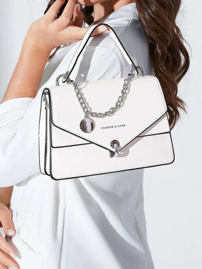 Chain PU Leather Detachable Shoulder Strap Handbag - V.I.P Digital Presence