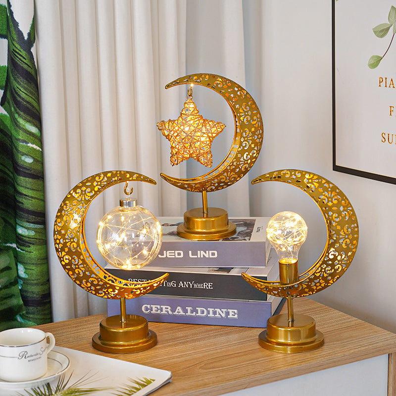 Christmas Gift Moon Lamp Ball Lamp Star Moon Lamp Muslim Festival Decorative Lamp Bedroom Desk Lamp Atmosphere Shaped Lamp - V.I.P Digital Presence