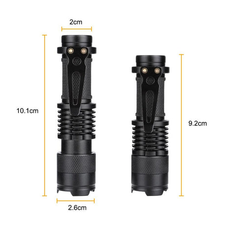 Zoomable LED UV Flashlight SK68 Violet Light 1200LM Adjustable Focus 3 Modes  Lamp Used By AA Or 14500 Battery(365nm) - V.I.P Digital Presence
