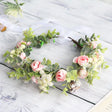 Forest style curled edge rose headband, simulated starry sky, eucalyptus wreath, bride's wedding dress, photography, headwear - V.I.P Digital Presence