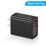 2.4A 2PD+2USB mobile phone charger charging head, American standard, European standard, British standard, travel charging head - V.I.P Digital Presence
